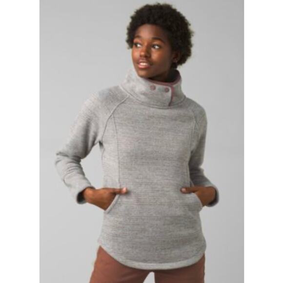 Prana Tri Thermal Thread Tunic Pullover Glacier Gray Medium NWT Basic Recycled - Picture 13 of 13